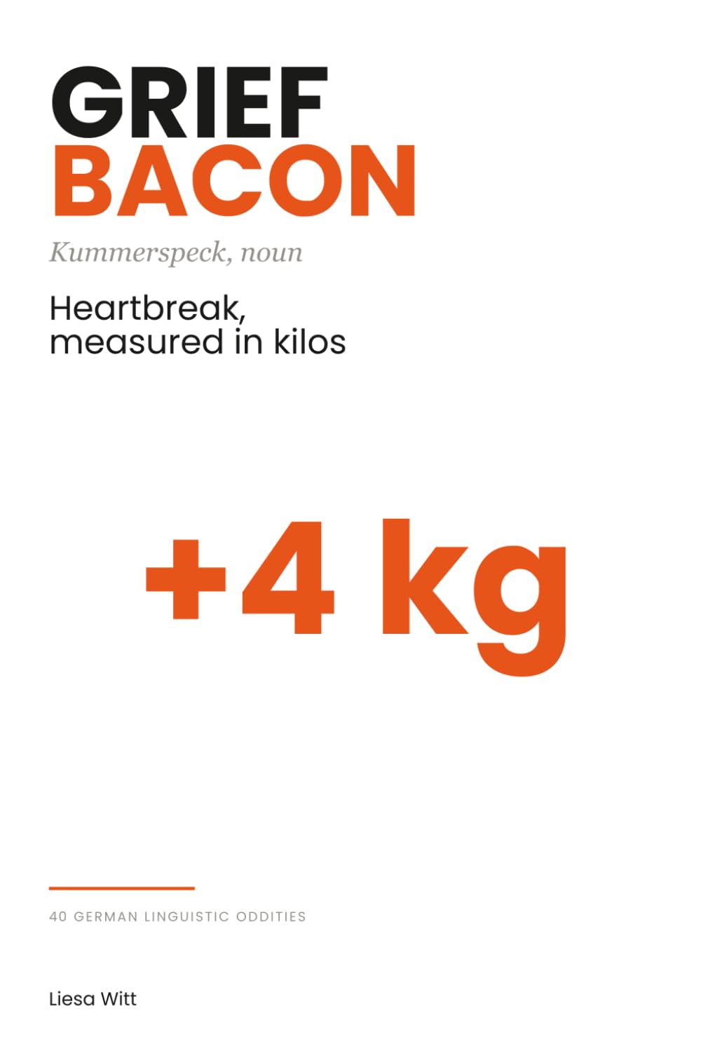 Cover of Grief Bacon: Heartbreak measured in kilos by Liesa Witt